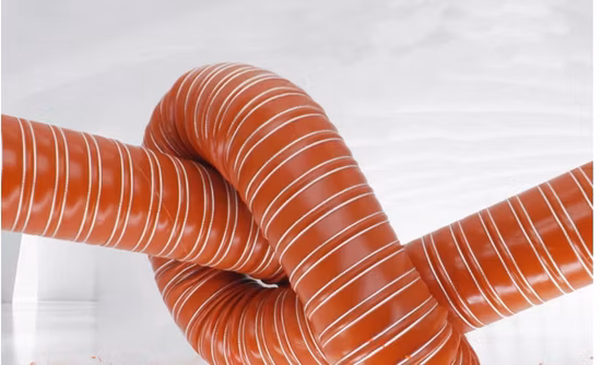 Le service d'ODM d'OEM a serré le tuyau flexible galvanisé de tissu de silicium d'air